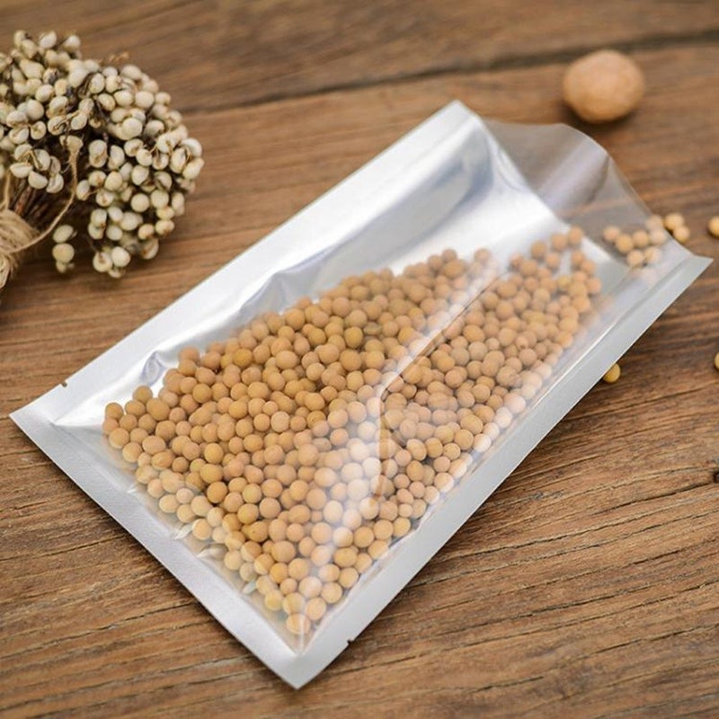 PABCK 500 Pack 2x2.8 inch (1.6x2.4 inch Inside Size) Clear Front Mylar Heat Seal Pouch Foil Bulk Food Storage Kitchen Packaging Vacuum Wrapping - Image 5